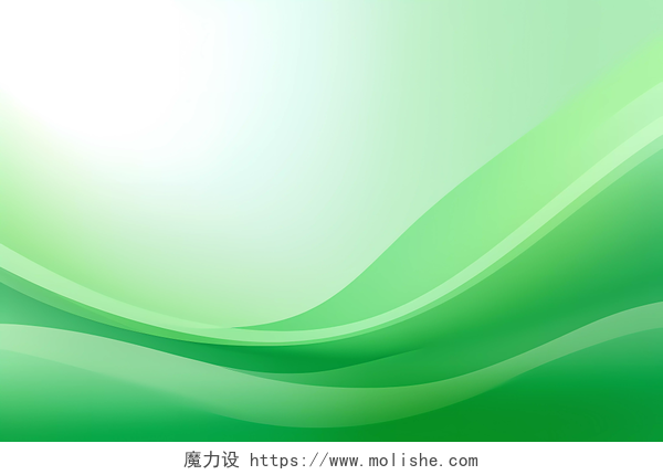 绿色科技背景白色灰色线条曲线底纹波纹简约背景图